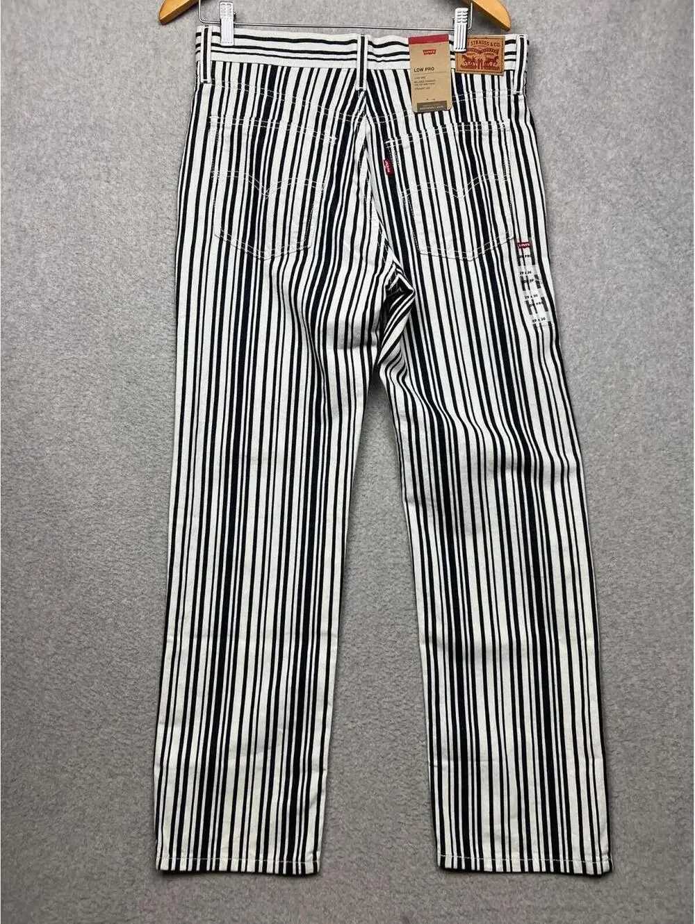 Levi's Womens Low Pro Straight Leg Mid Rise Stripe Jeans 29x30 Classic *